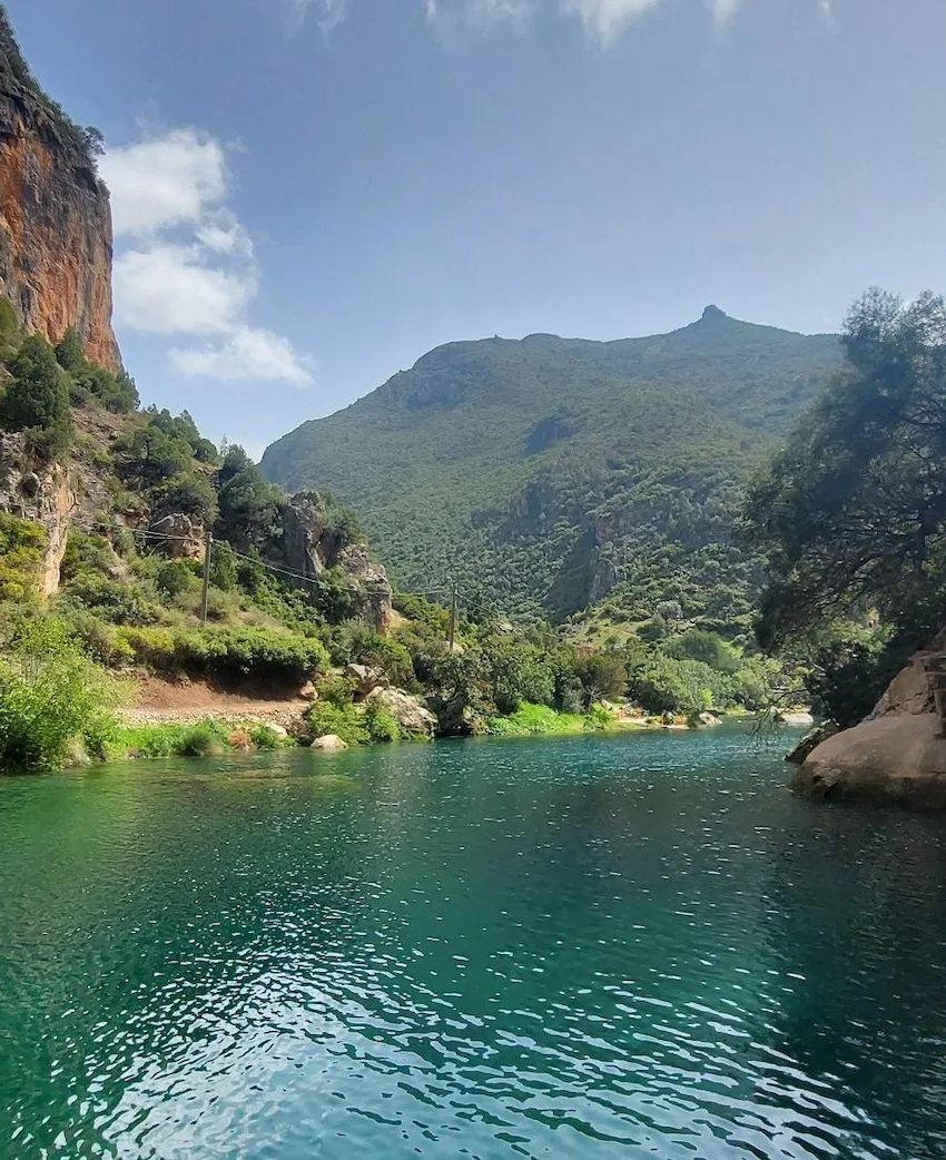 Akchour gorge — natural rock pools and waterfalls