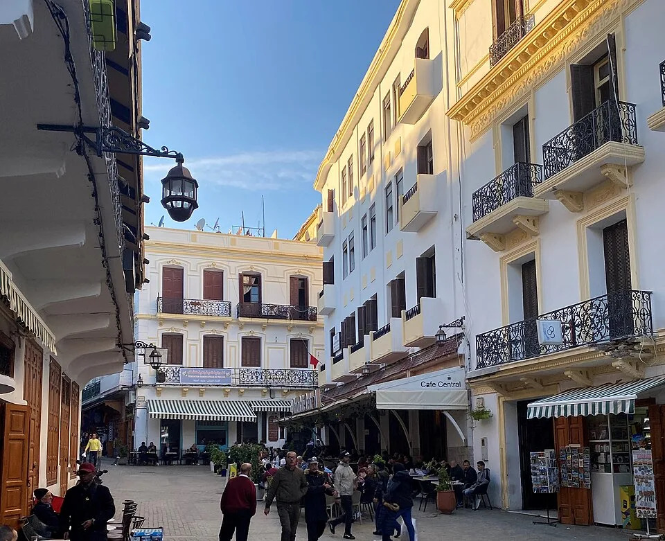 Grand Socco — the gateway square between Tangier's medina and modern city