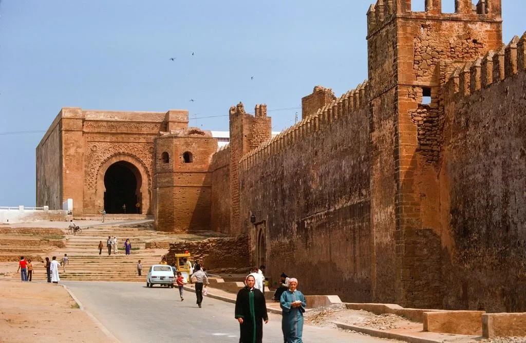 Kasbah des Oudaias — white-and-blue streets above the Bou Regreg river